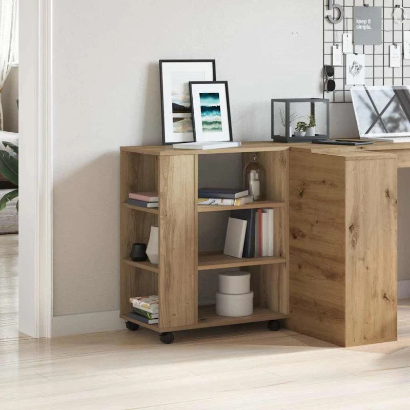 vidaXL Rullebord 60x35x75 cm konstrueret træ kunsteg