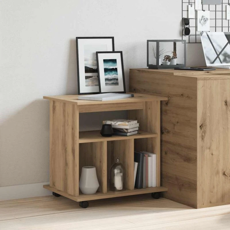 vidaXL Rullebord 60x45x60 cm konstrueret træ kunsteg