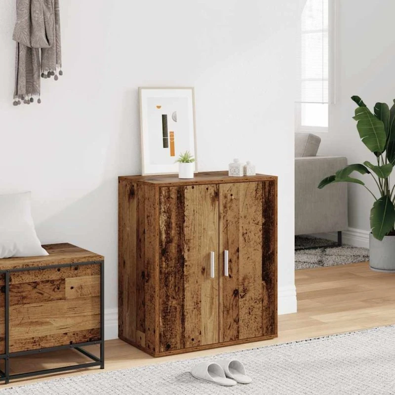 vidaXL Skoreol 60x35x70 cm Konstrueret Træ Antikt Træ