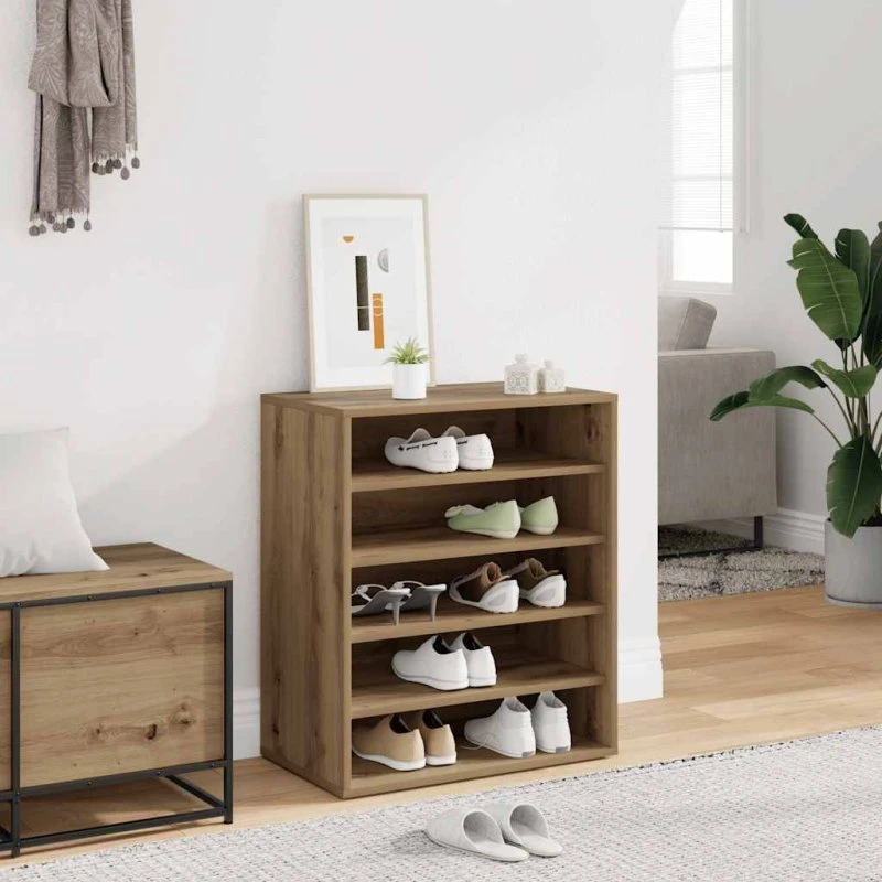 vidaXL Skoskab 60x35x70 cm Konstrueret Træ Kunsteg