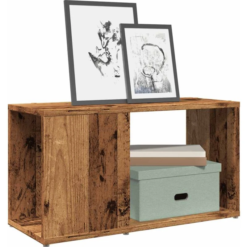 vidaXL tv-bord 60x24x32 cm konstrueret træ antikt træ