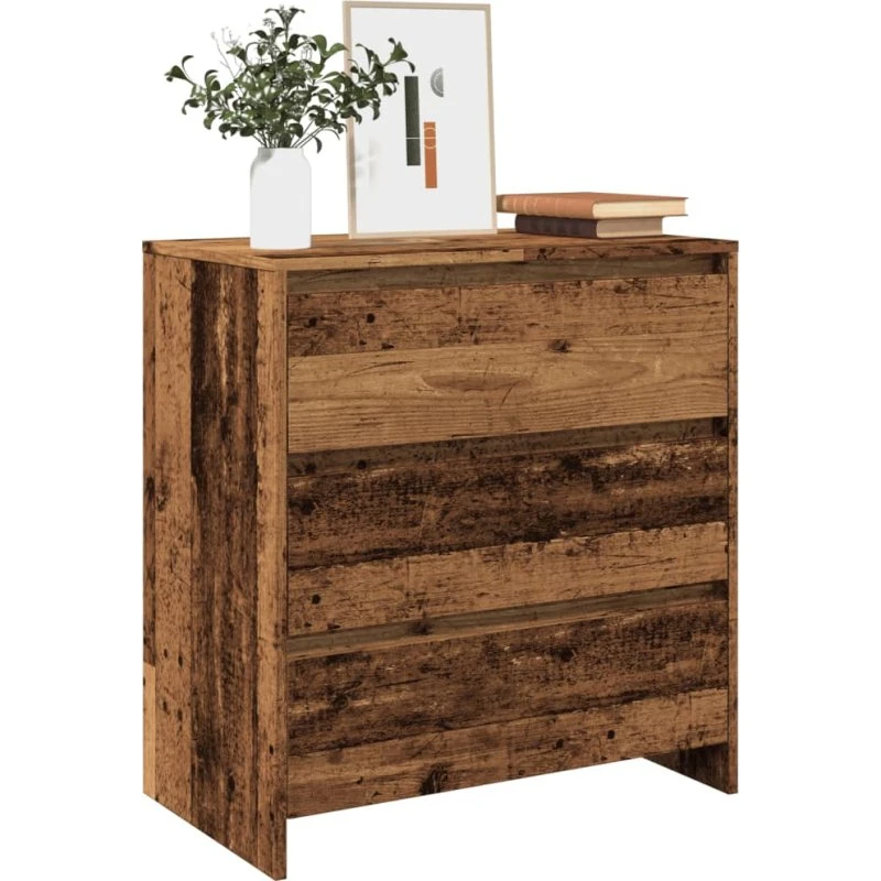 vidaXL Skænk 70x41x75 cm Konstrueret Træ Antikt Trælook