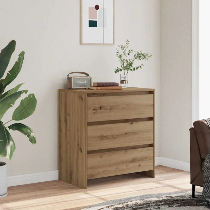 vidaXL Skænk 70x41x75 cm Konstrueret Træ Kunsteg