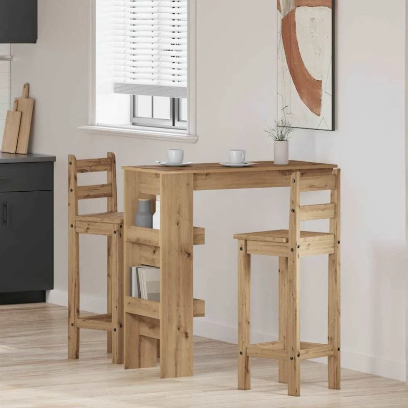 vidaXL Vægmonteret Barbord 102x45x103,5 cm Konstrueret Træ