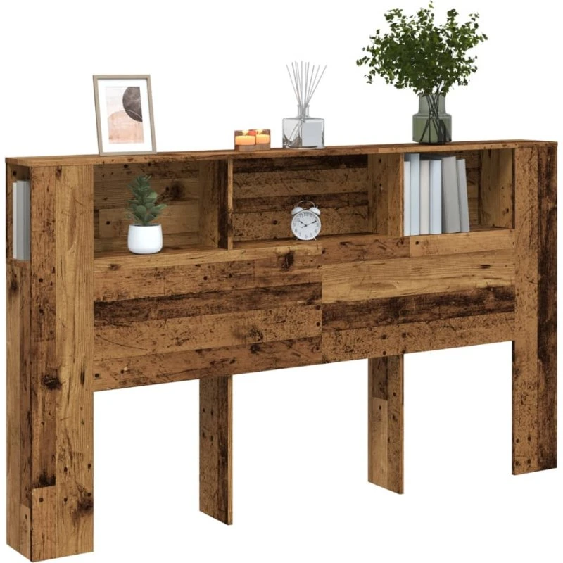 vidaXL Senggavl med opbevaring 180x18,5x102,5 cm, konstrueret træ