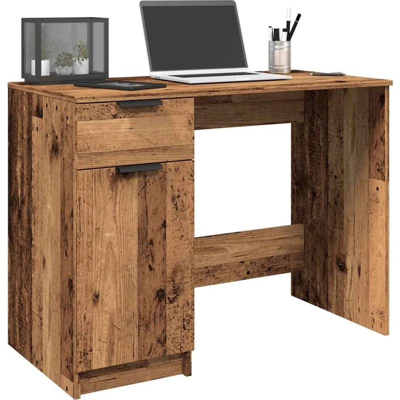 vidaXL Skrivebord 100x50x75 cm Konstrueret Træ Gammelt Træ