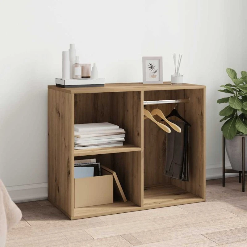 vidaXL Skab 80x40x65 cm i hvidt konstrueret træ