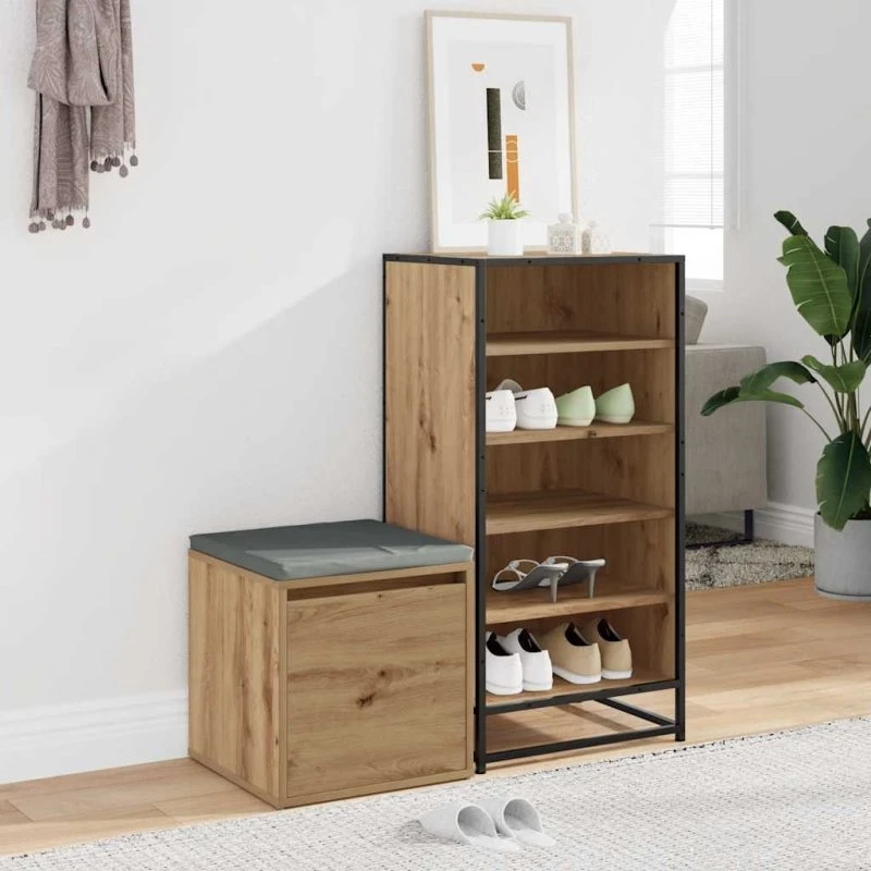 vidaXL Opbevaringsskab 40,5x40x40 cm i konstrueret træ, hvid