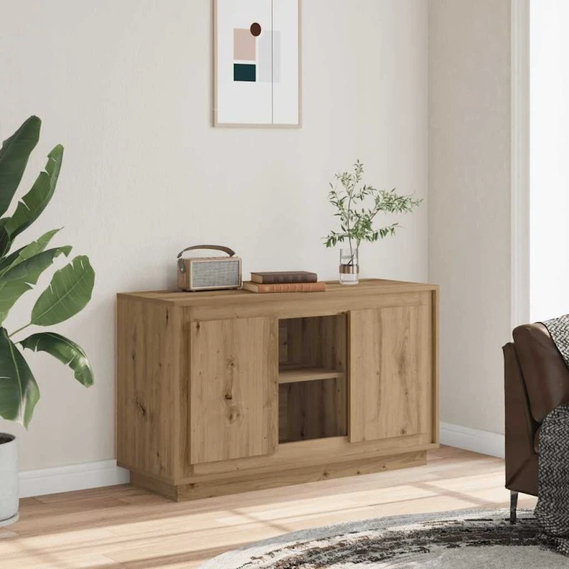 vidaXL Skænk 102x35x60 cm Konstrueret Træ Hvid