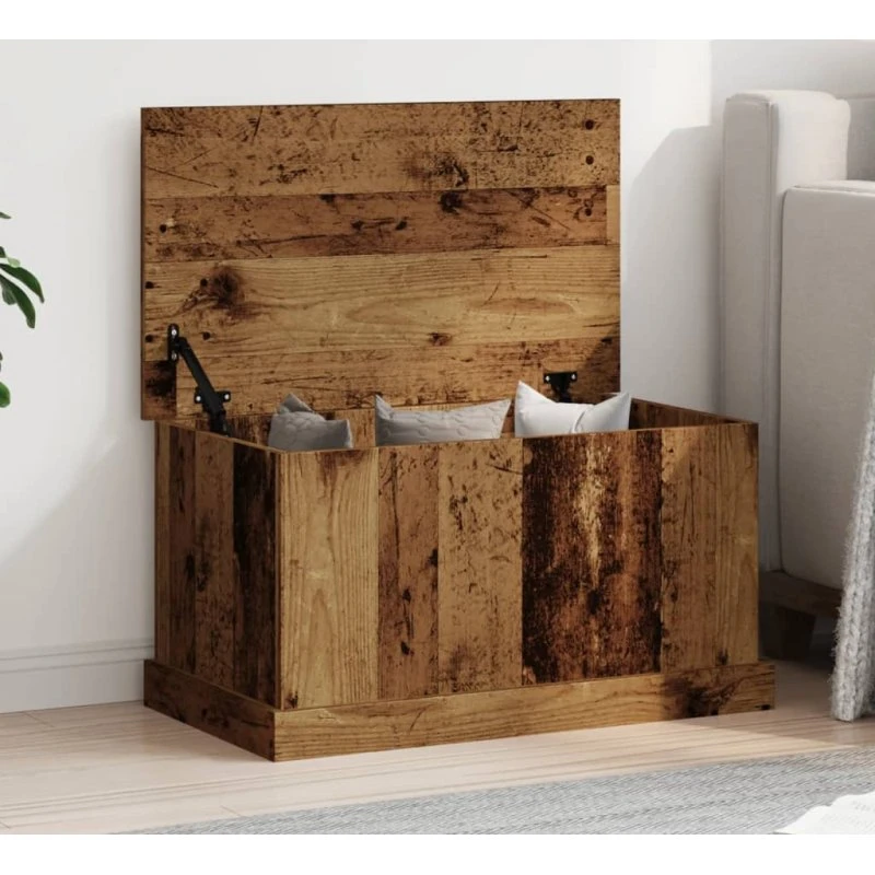 vidaXL Opbevaringskasse 70x40x38 cm Konstrueret Træ Antikt Træ