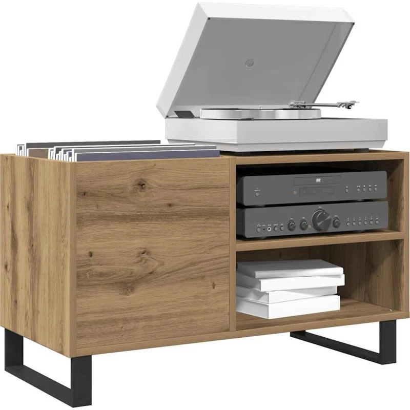 vidaXL Vinylskab 84,5x38x48 cm Hvid Konstrueret Træ