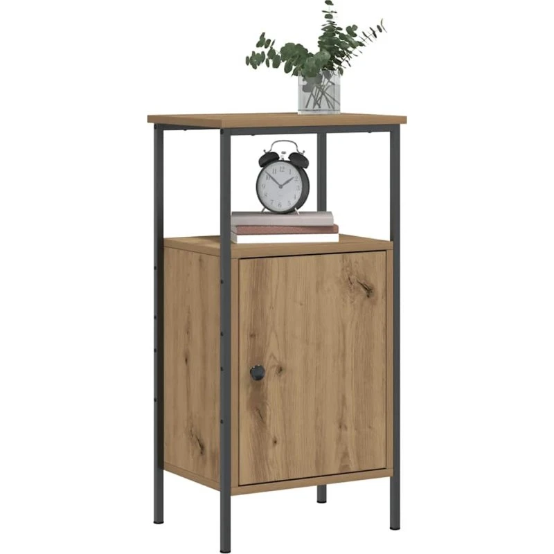 vidaXL Sengebord 2 stk. 41x31x80 cm konstrueret træ kunsteg