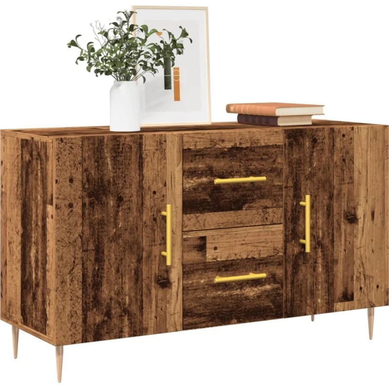 vidaXL Skænk 100x36x60 cm Konstrueret Træ Gammelt Træ-Look