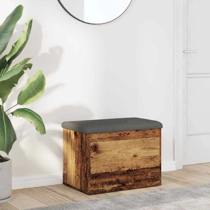 vidaXL opbevaringsbænk 62x42x45 cm antikt træ