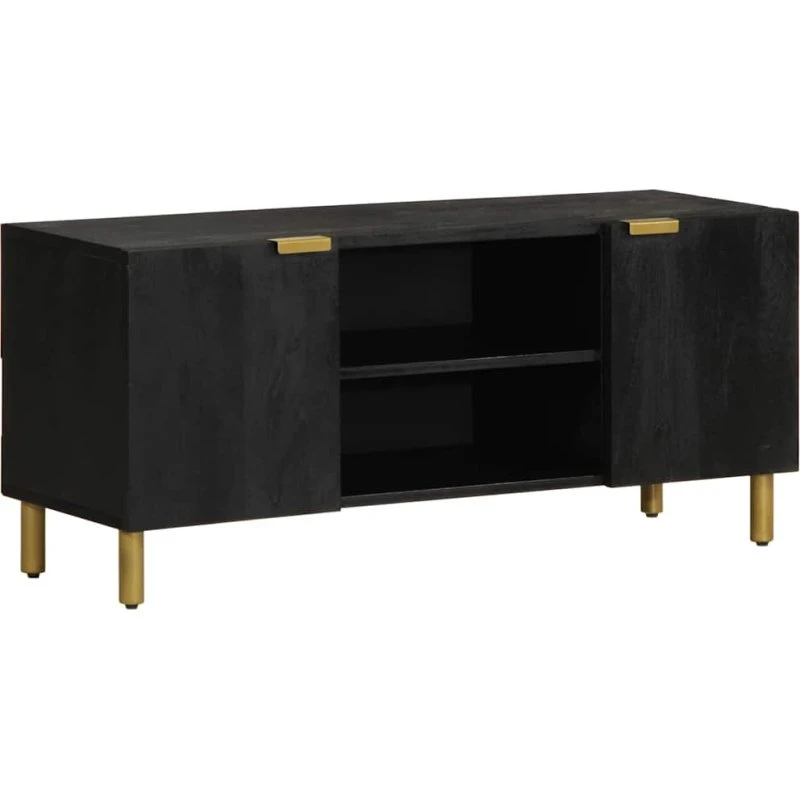 vidaXL tv-bord 105x33x46 cm konstrueret træ sort