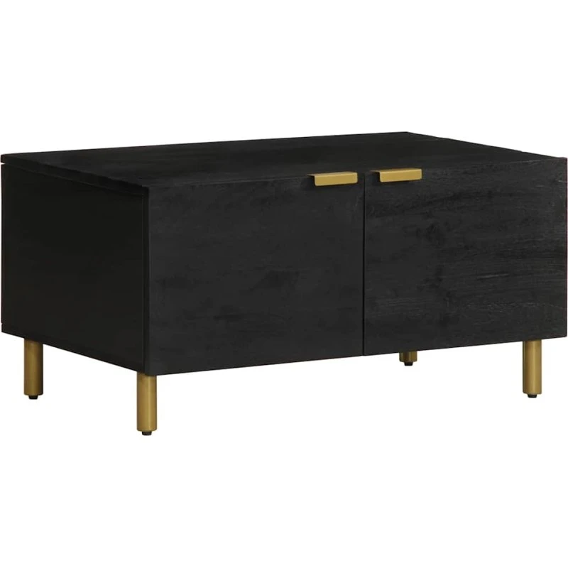 vidaXL Sofabord 80x50x40 cm Konstrueret Træ Sort