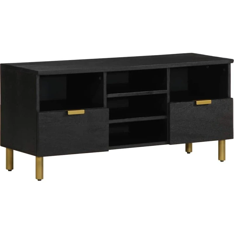 vidaXL tv-bord 100x33x46 cm sort konstrueret træ