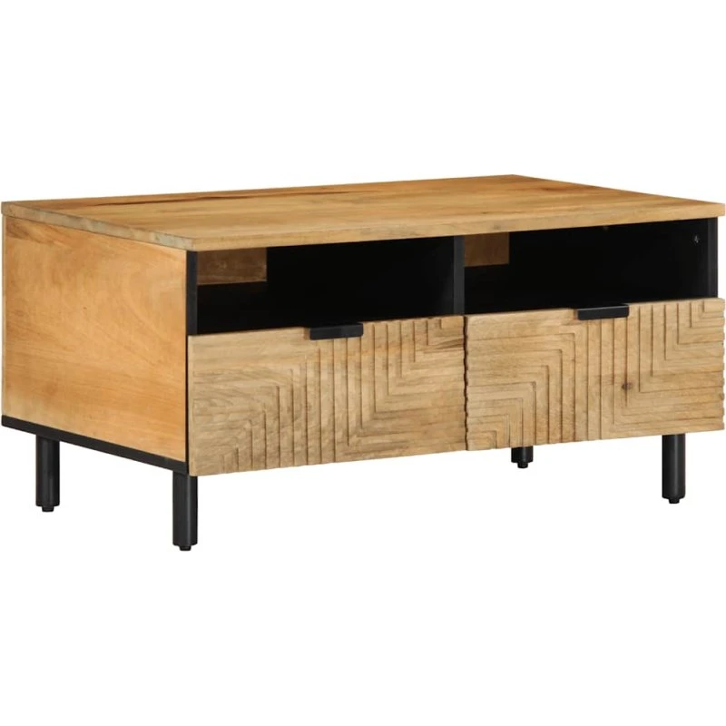 vidaXL sofabord 80x54x40 cm massivt mangotræ brun