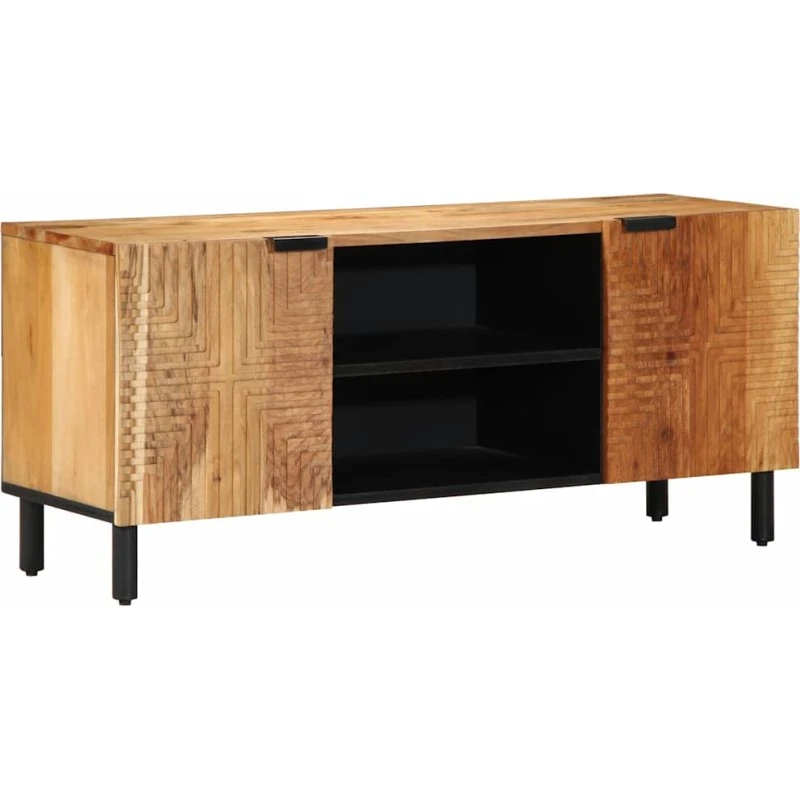 vidaXL tv-bord 105x33x46 cm massivt akacietræ natur