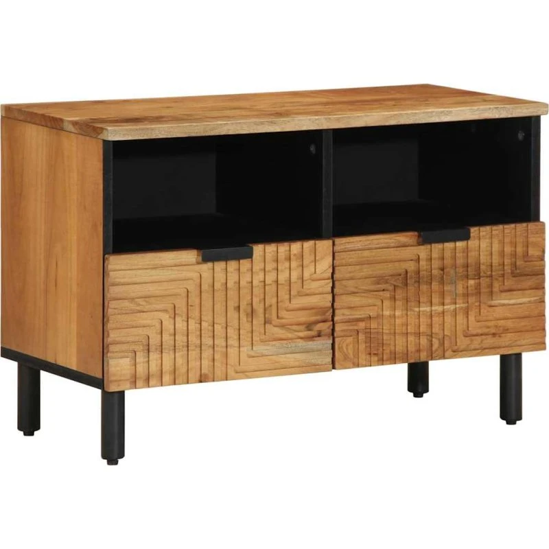 vidaXL tv-bord 70x33x46 cm massivt akacietræ natur