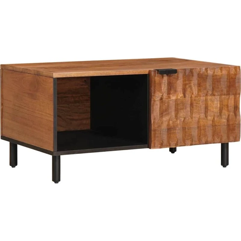 vidaXL Sofabord Brun 80x50x40 cm i Massivt Mangotræ