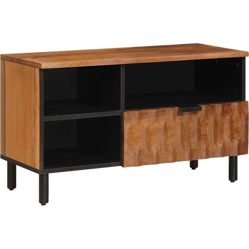 vidaXL TV-skab Acacia Brun 80 x 33 x 46 cm, massivt mangotræ