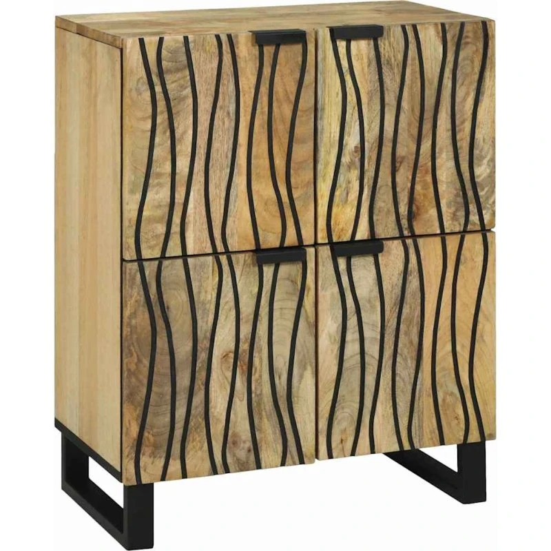 vidaXL Skænk Brun 60x33x75 cm Massivt Mangotræ