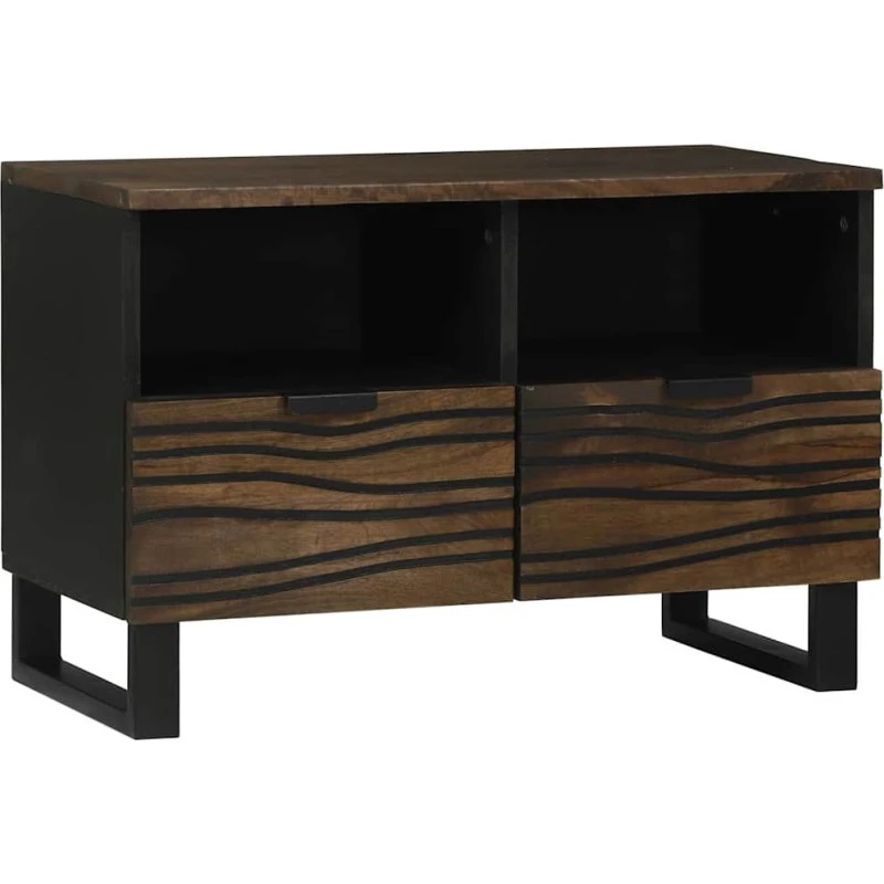 vidaXL TV-enhed med skuffe, brun, 70 x 33 x 46 cm, konstrueret træ