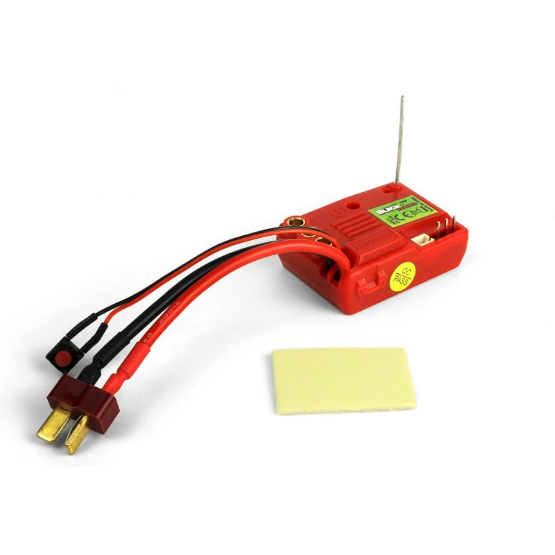 Blackzon 2S Brushless ESC/Receiver – rød kompakt enhed