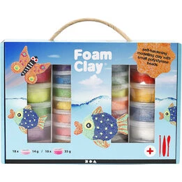 Foam Clay gaveæske 28 bøtter + værktøj