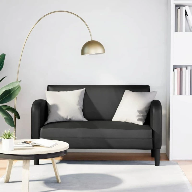 vidaXL elskovssofa 110 cm kunstlæder sort