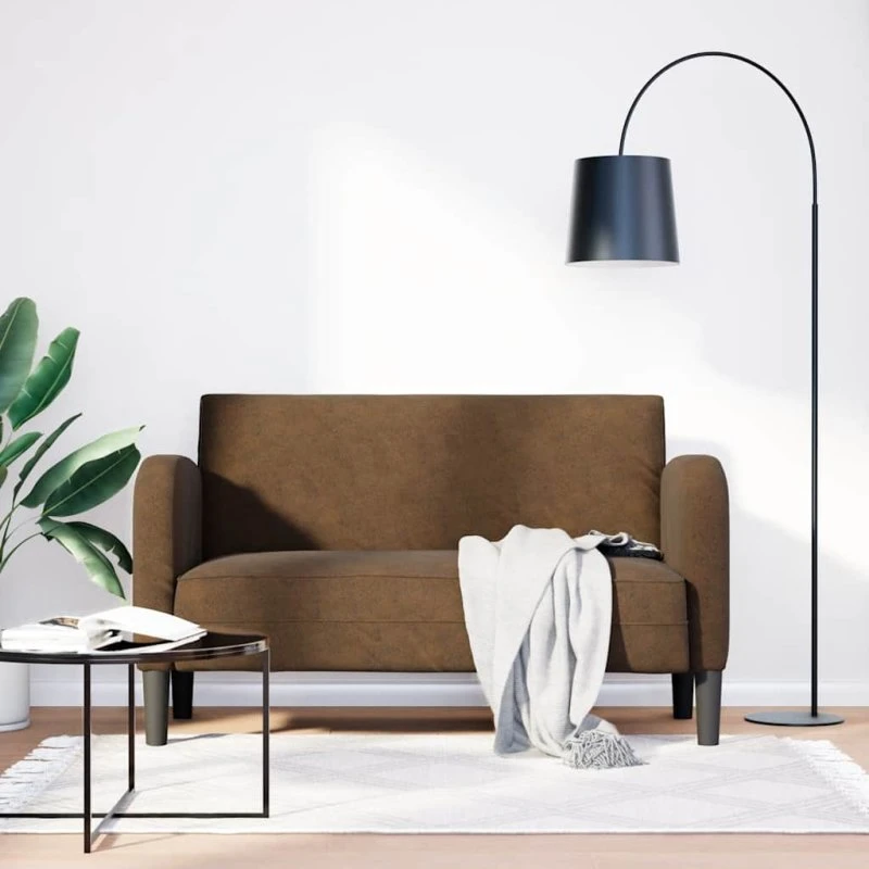 vidaXL elskovssofa 110 cm brun kunstlæder