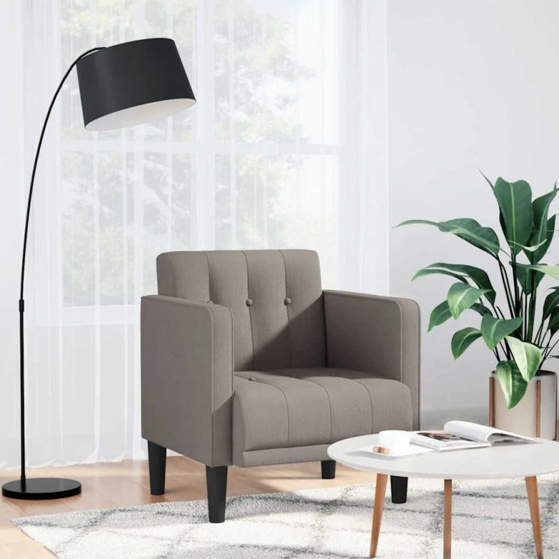 vidaXL Sofastol med Armlæn 53 cm Gråbrun