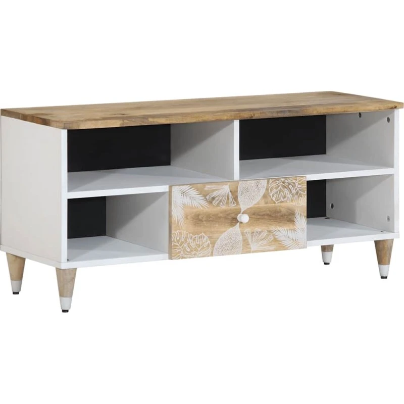 vidaXL tv-bord 100x33,5x46 cm massivt mangotræ