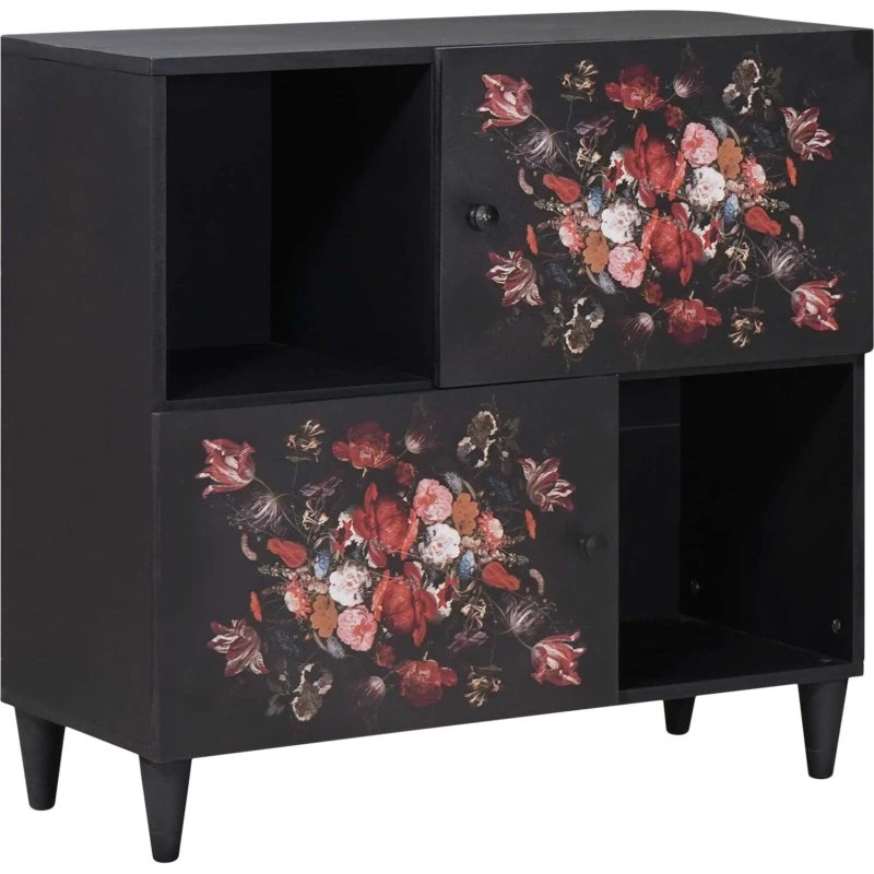 vidaXL Opbevaringsskabe Flerfarvet 80x33,5x75 cm Massivt Mangotræ