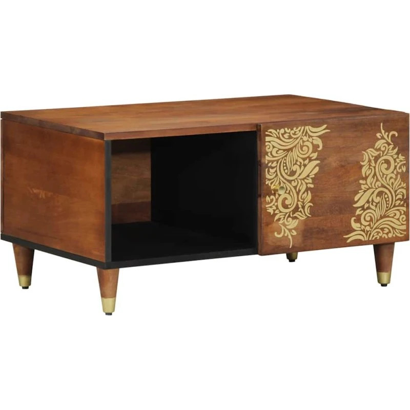 vidaXL Sofabord Honningbrun 80x50x40 cm Massivt Mangotræ