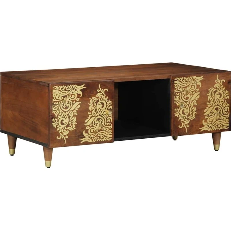 vidaXL Sofabord Honningbrun 100 x 54 x 40 cm Massivt Mangotræ