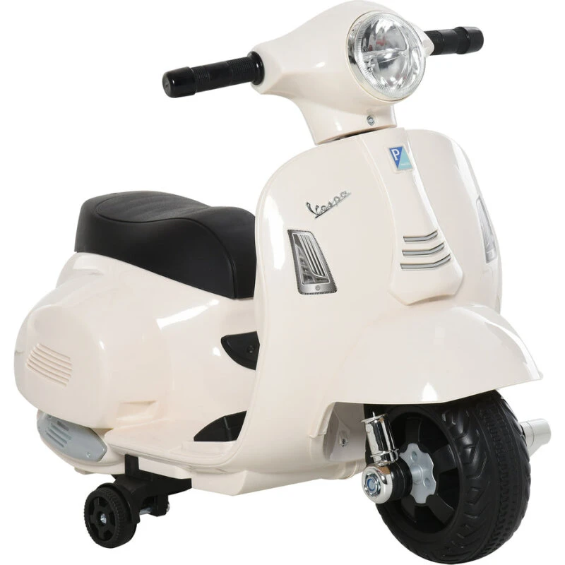 Vespa elektrisk børnemotorcykel, hvid – 18-36 mdr