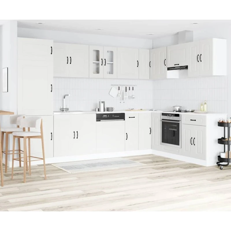 vidaXL Køkkenskab Kalmar Hvid 80 x 46 x 81,5 cm Konstrueret Træ