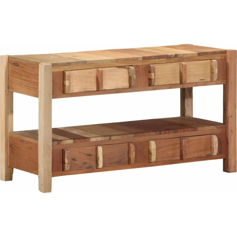vidaXL TV-skab med skuffe Brun 83 x 33 x 46 cm i massivt genbrugstræ