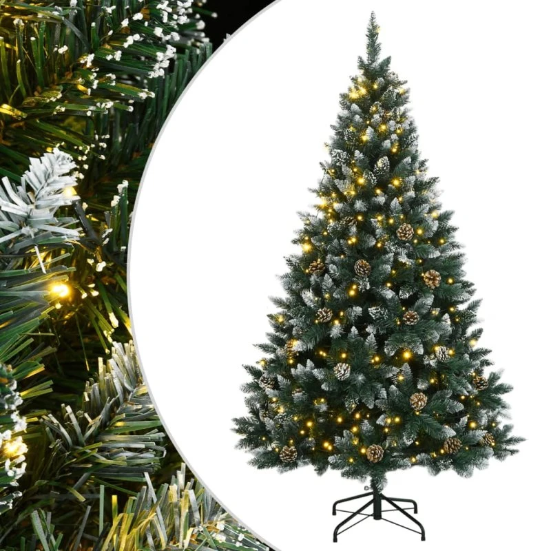 vidaXL Kunstigt Juletræ 150 cm med 150 LED'er og Stålstativ