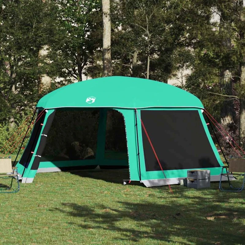 vidaXL Pooltelt 618x532 cm havgrøn med aftagelig flue og netvægge