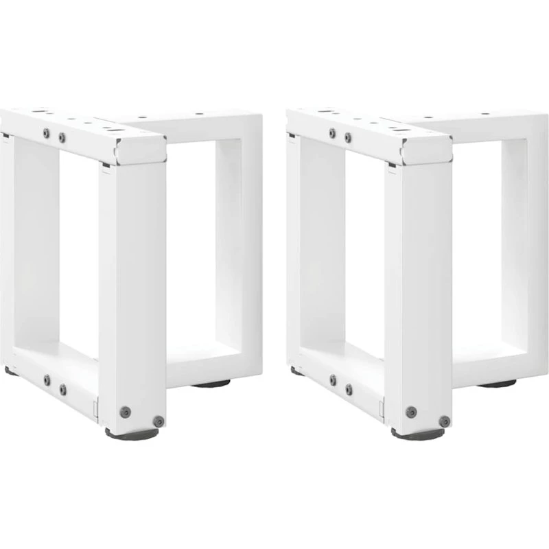 vidaXL T-Formet Sofabordben 2 stk. Hvid 30x25x(30-31) cm Stål
