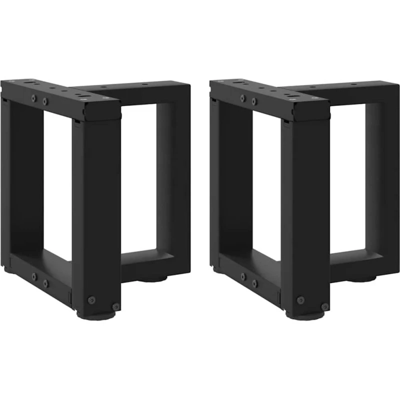 vidaXL T-Formet Sofabordsben 2 stk. Sort 30x25x(30-31) cm Stål