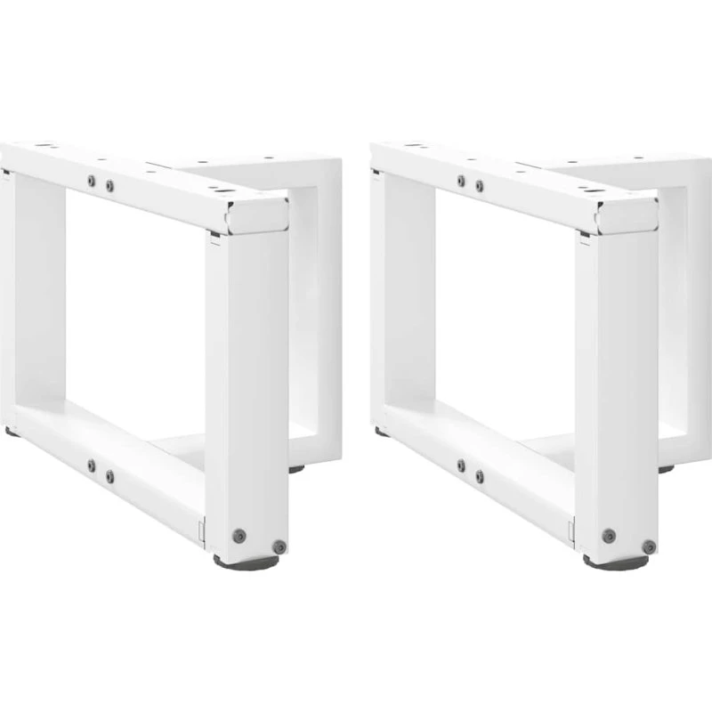vidaXL T-formet sofabordsben 2 stk. hvid 40x25x(30-31) cm stål