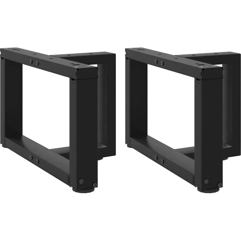 vidaXL T-formet sofabordsben 2 stk. sort 40x25x(30-31) cm stål