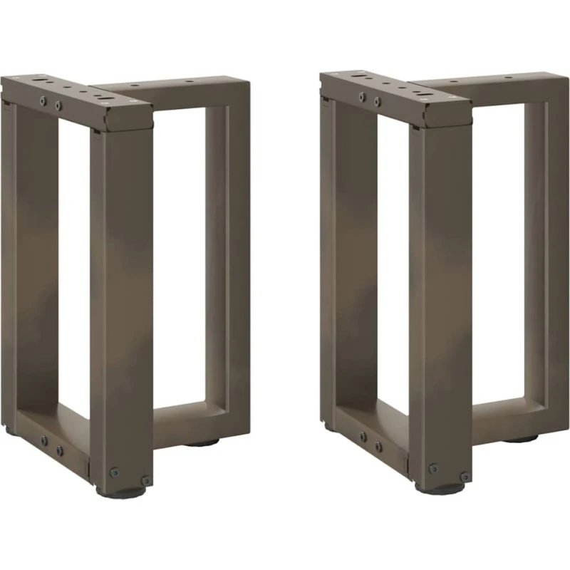 vidaXL sofabordsben T-formet 2 stk. sort 28x25x(42-43) cm stål