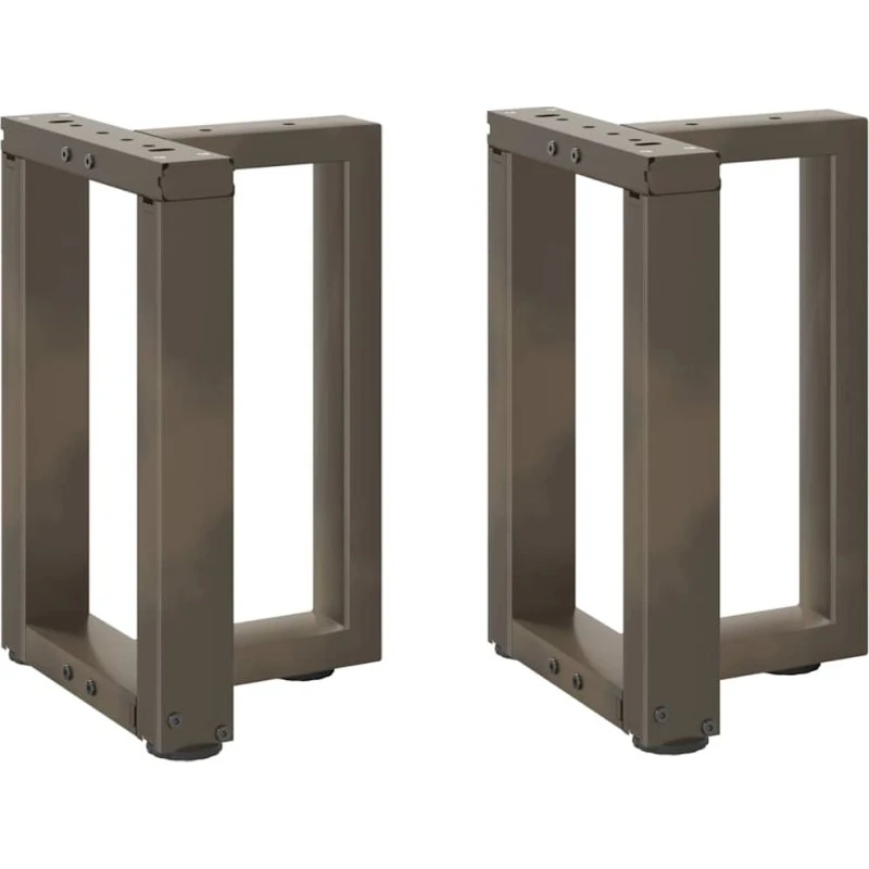 vidaXL T-Formet Sofabordsben 2 stk. Sort 38x25x(42-43) cm Stål