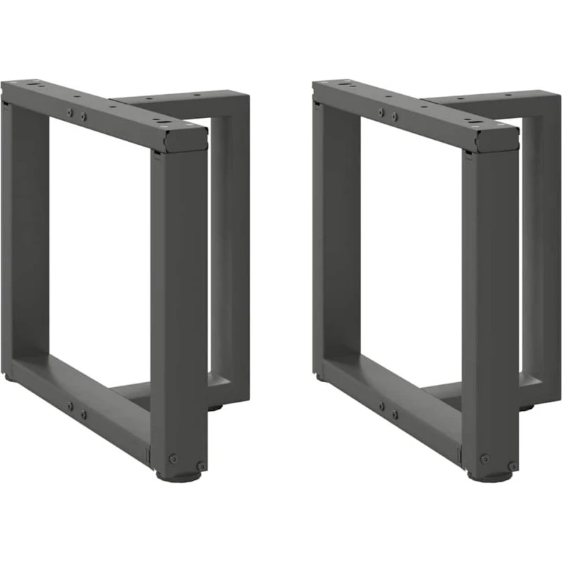vidaXL sofabordsben T-formet 2 stk. antracit 50x25x(42-43) cm stål