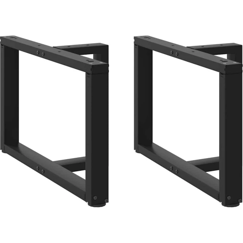 vidaXL sofabordsben T-formet 2 stk. sort 60x25x(42-43) cm stål